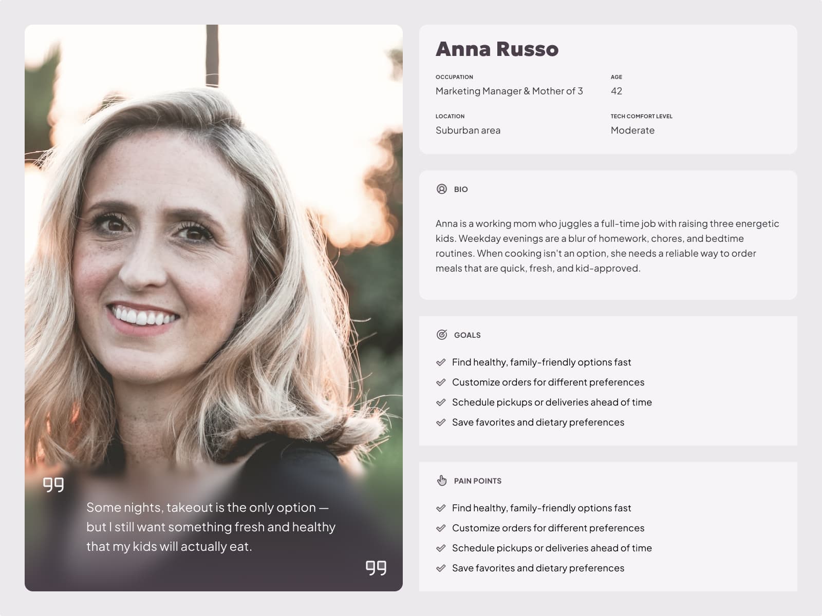 User persona: Anna