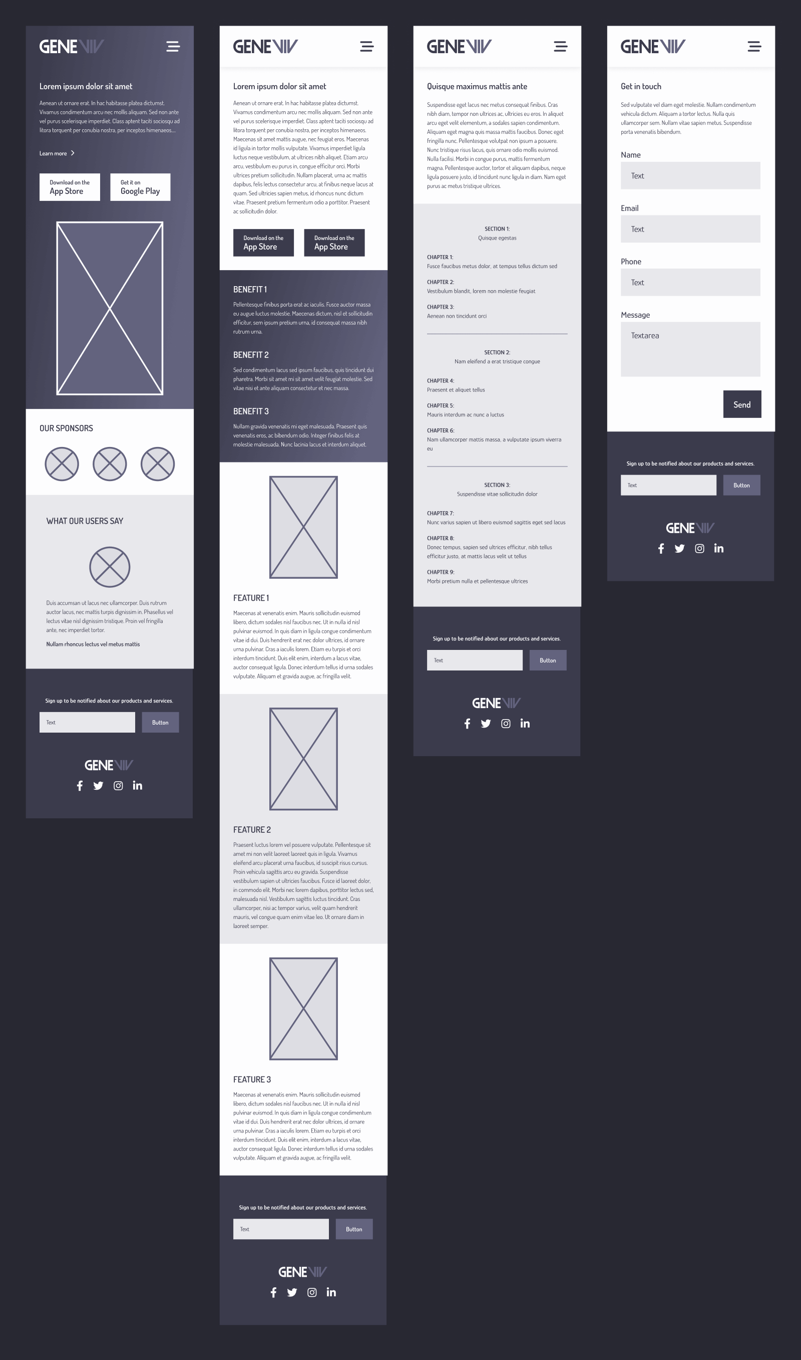 mi casa wireframes mobile