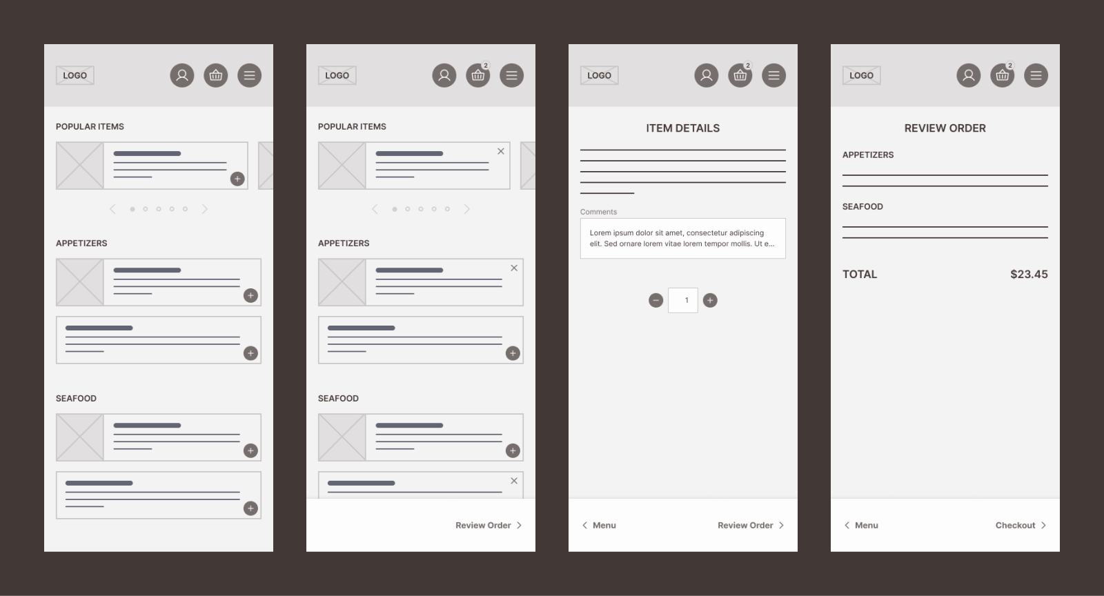 mi casa wireframes page 1